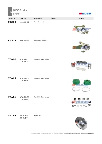 AUGER for buses NEOPLAN