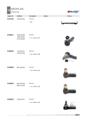 AUGER for buses NEOPLAN