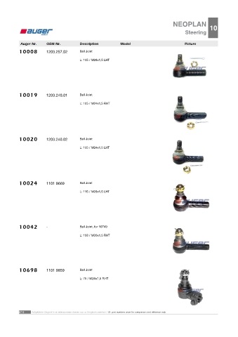 AUGER for buses NEOPLAN