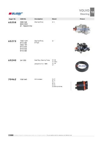 AUGER for buses VOLVO