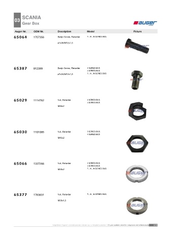 AUGER for buses SCANIA