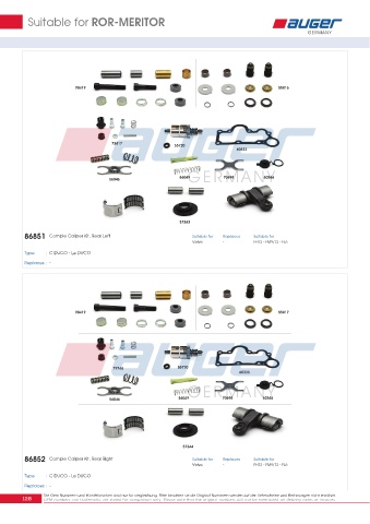 Spare parts for cars and trucks