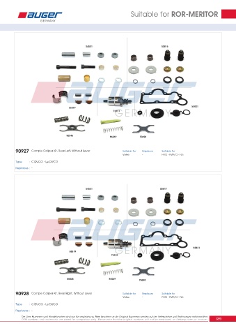 Spare parts for cars and trucks