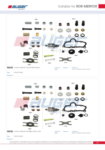 Spare parts for cars and trucks