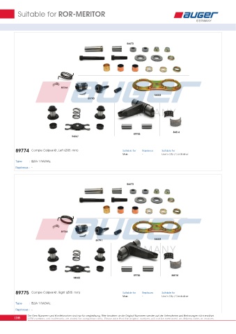 Spare parts for cars and trucks