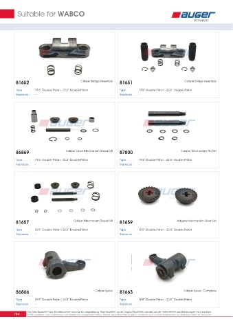 Spare parts for cars and trucks