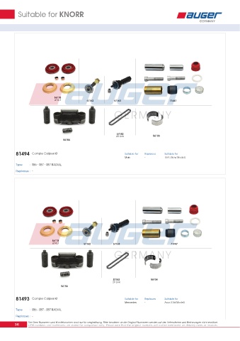 Spare parts for cars and trucks