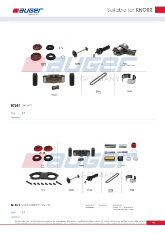 Spare parts for cars and trucks