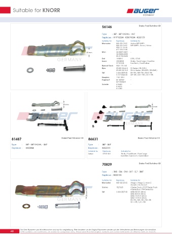 Spare parts for cars and trucks