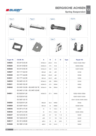 Spare parts OEM cross-references