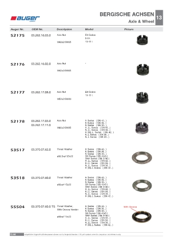 Spare parts OEM cross-references