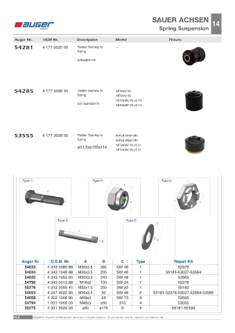 Spare parts OEM cross-references
