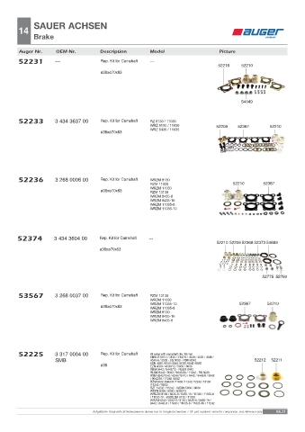 Spare parts OEM cross-references