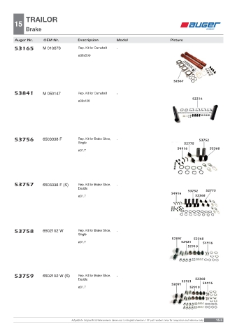 Spare parts OEM cross-references