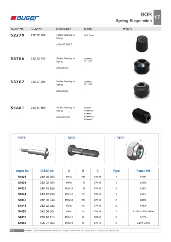 Spare parts OEM cross-references