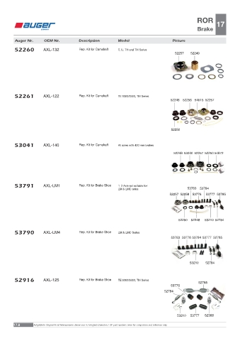 Spare parts OEM cross-references