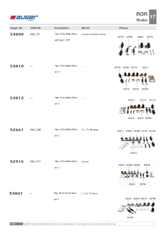 Spare parts OEM cross-references