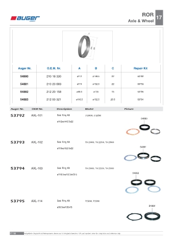 Spare parts OEM cross-references