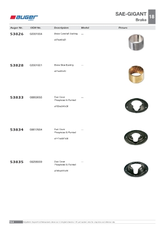 Spare parts OEM cross-references