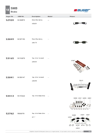 Spare parts OEM cross-references