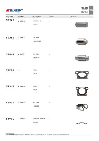 Spare parts OEM cross-references