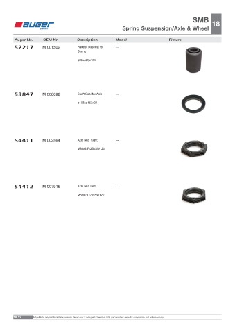 Spare parts OEM cross-references