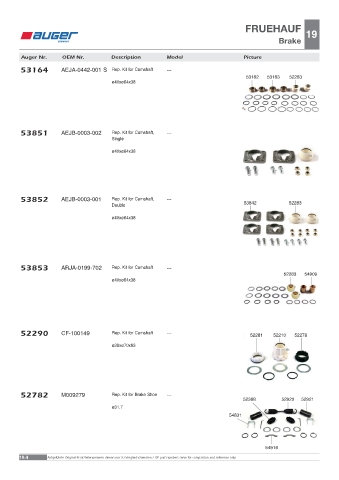 Spare parts OEM cross-references