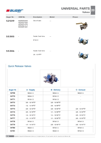 Spare parts OEM cross-references