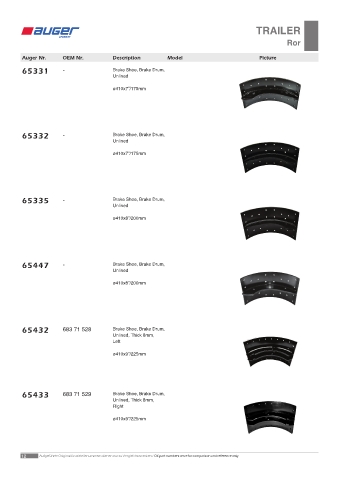 Spare parts OEM cross-references