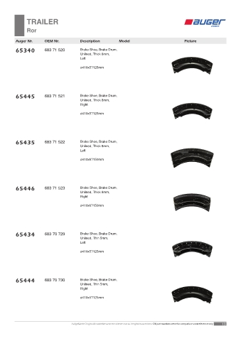 Spare parts OEM cross-references