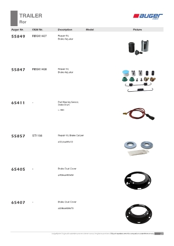 Spare parts OEM cross-references