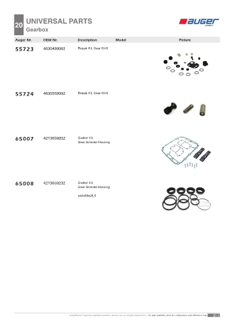 Spare parts OEM cross-references