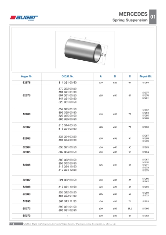 Spare parts OEM cross-references