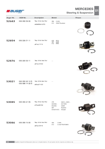 Spare parts OEM cross-references