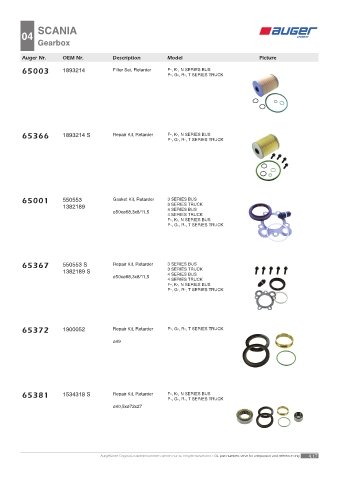 Spare parts OEM cross-references