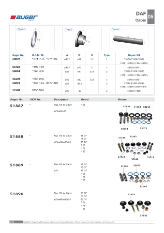 Spare parts OEM cross-references