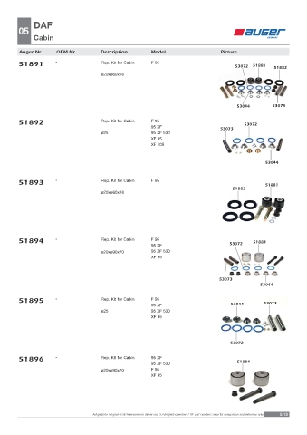 Spare parts OEM cross-references