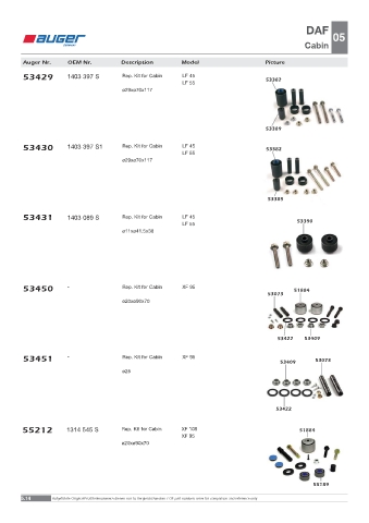 Spare parts OEM cross-references