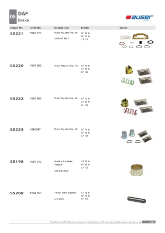 Spare parts OEM cross-references