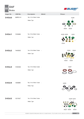 Spare parts OEM cross-references