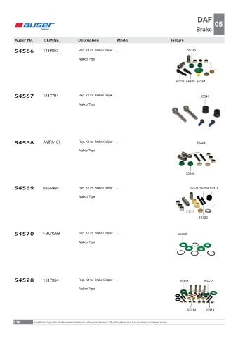 Spare parts OEM cross-references