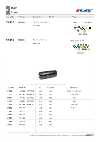 Spare parts OEM cross-references