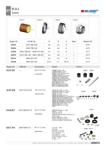 Spare parts OEM cross-references