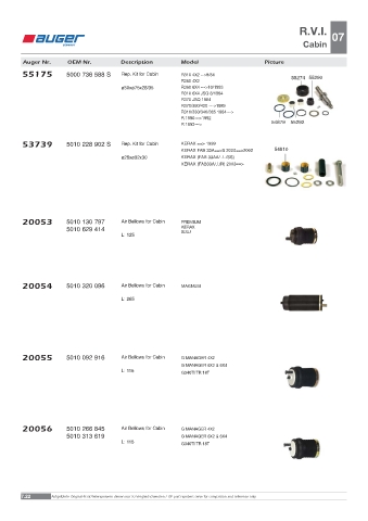 Spare parts OEM cross-references