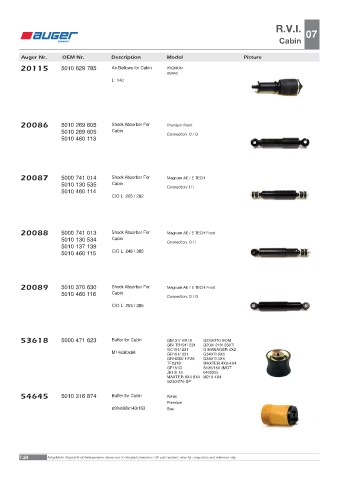 Spare parts OEM cross-references