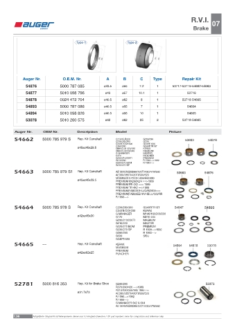 Spare parts OEM cross-references