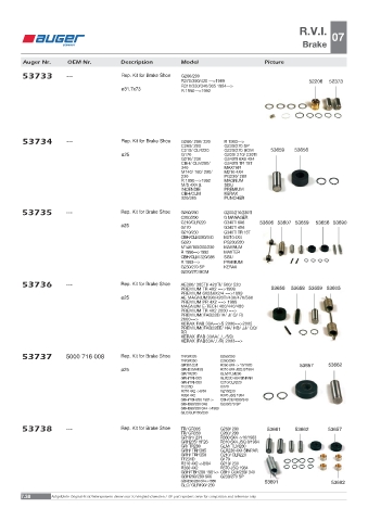 Spare parts OEM cross-references