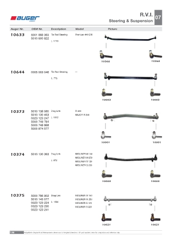 Spare parts OEM cross-references