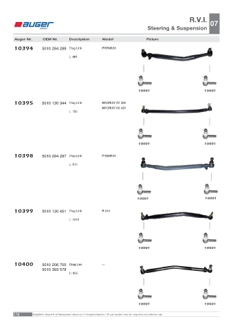 Spare parts OEM cross-references