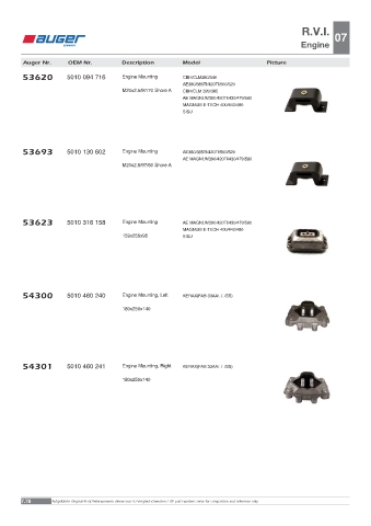 Spare parts OEM cross-references